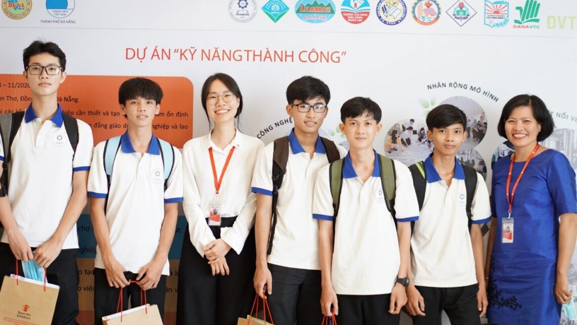 Vietnamese youth participating in skills development training