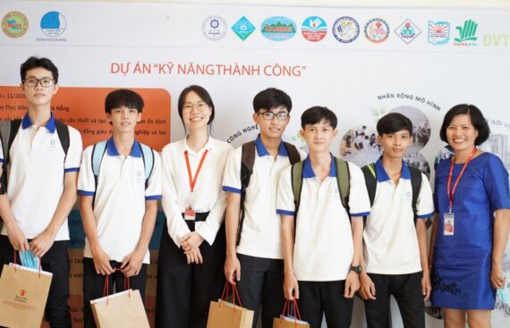 Vietnamese youth participating in skills development training